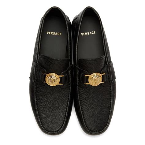 versace black loafers|Versace collection men's loafers shoes.